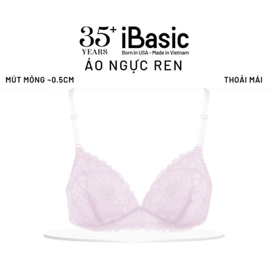 Áo ngực không gọng iBasic mút mỏng phối ren BRAY049