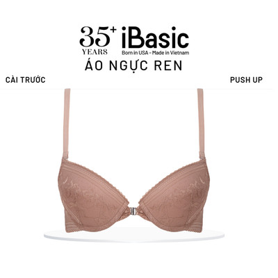 Áo ngực cài trước ren có gọng mút dày nâng ngực gợi cảm iBasic VA149