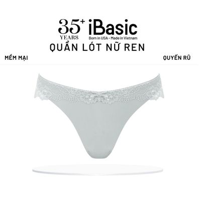 Quần lót nữ iBasic phom bikini phối lưng ren PANY111