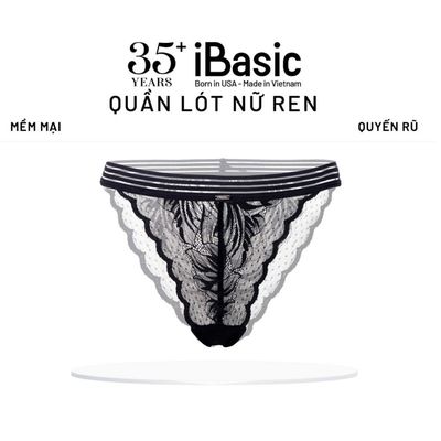  Quần lót nữ iBasic lọt khe phối ren dệt xuyên thấu PANW144