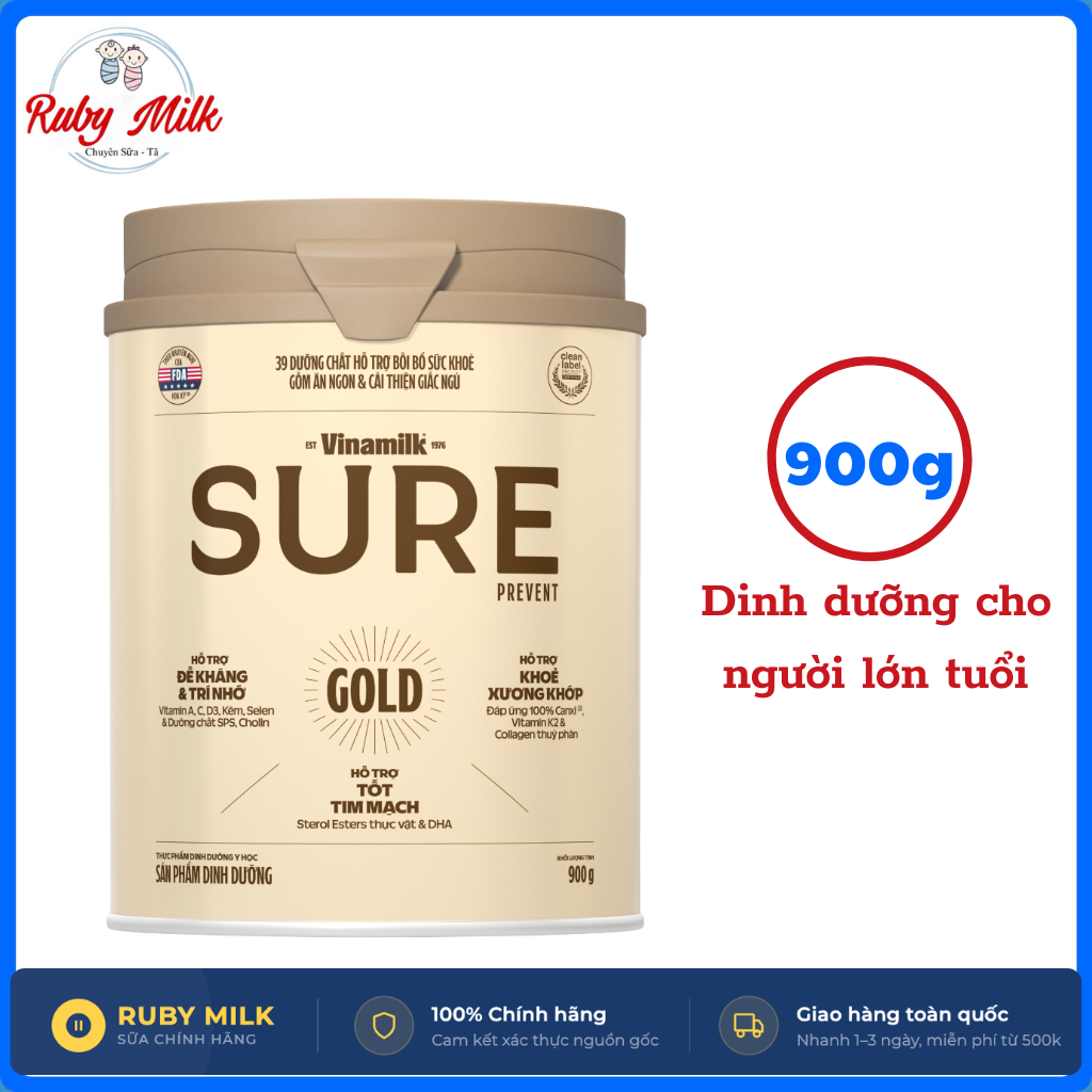 Sữa Sure Prevent Gold lon 900g (Mẫu mới)