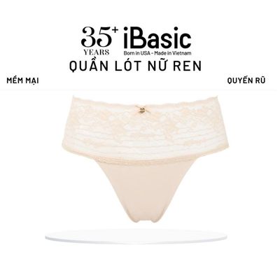 Quần lót nữ iBasic phom lọt khe lưng ren logo PANW184