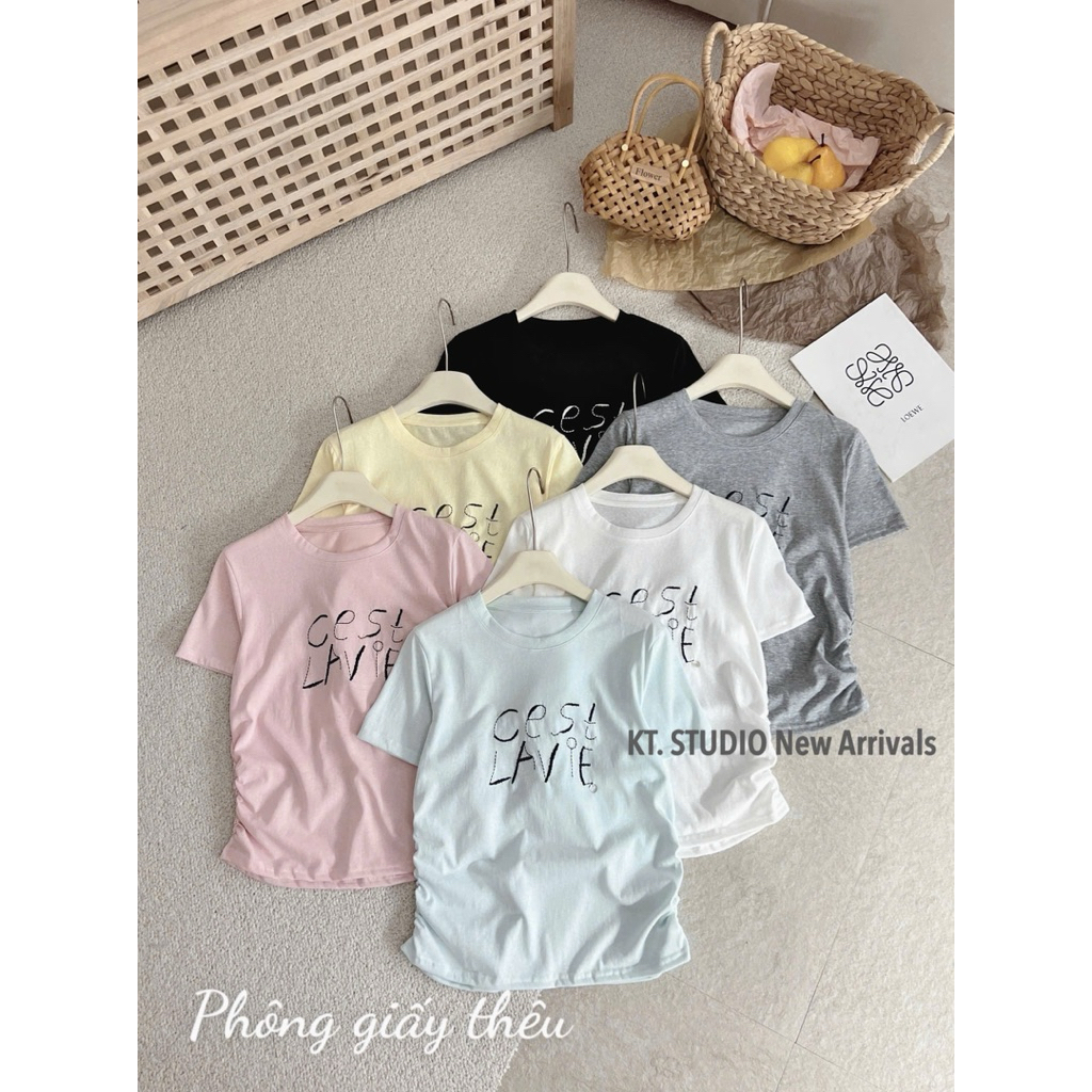 Áo Cotton Nhún Eo Cest Lavie