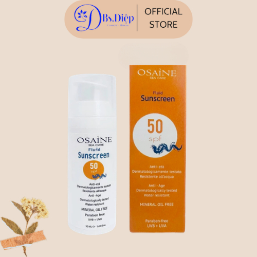 Kem chống nắng vật lý cho da nhạy cảm Osaine Fluid SPF50 50ml