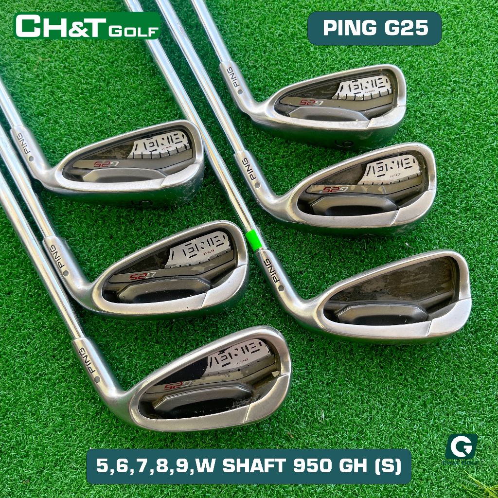 Bộ gậy golf sắt nam Ping 6 cây G25 5,6,7,8,9,W Shaft NS PRO 950GH S đẹp nhập khẩu nhật bản