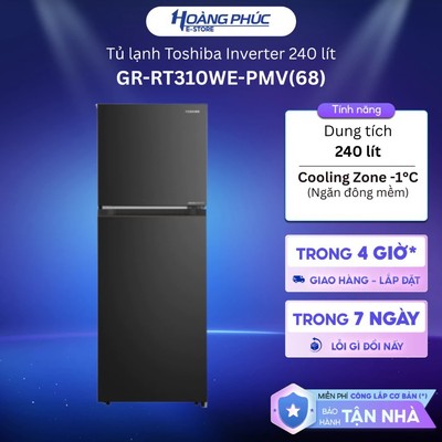 Tủ lạnh Toshiba Inverter 240 lít GR-RT310WE-PMV(68) {Toàn Quốc}