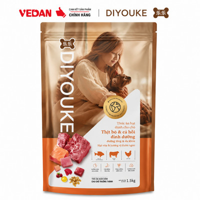 Thức Ăn Hoàn Chỉnh Cho Mèo DIYOUKE Vị Cá Hồi & Gà Tươi 1500g - Thức ăn khô dinh dưỡng hoàn hảo