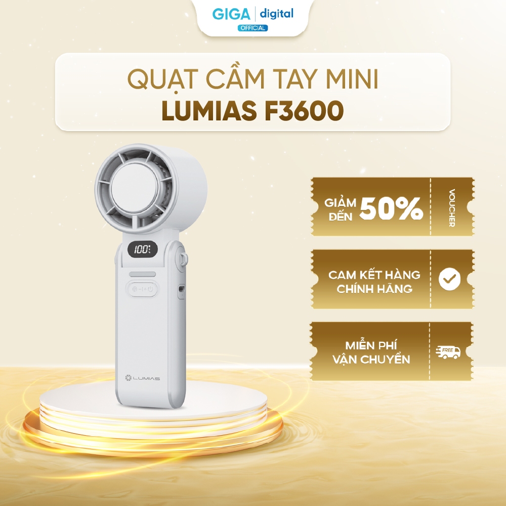 Quạt cầm tay mini Lumias F3600 - 7.5W, 3600mAh