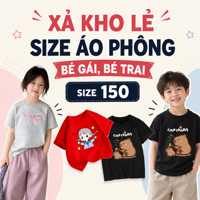 [XẢ KHO SIZE 150] Áo phông cho bé trai bé gái nhiều mẫu chất liệu thun cotton mềm mát size từ  30-35kg - Loza Kids XA007
