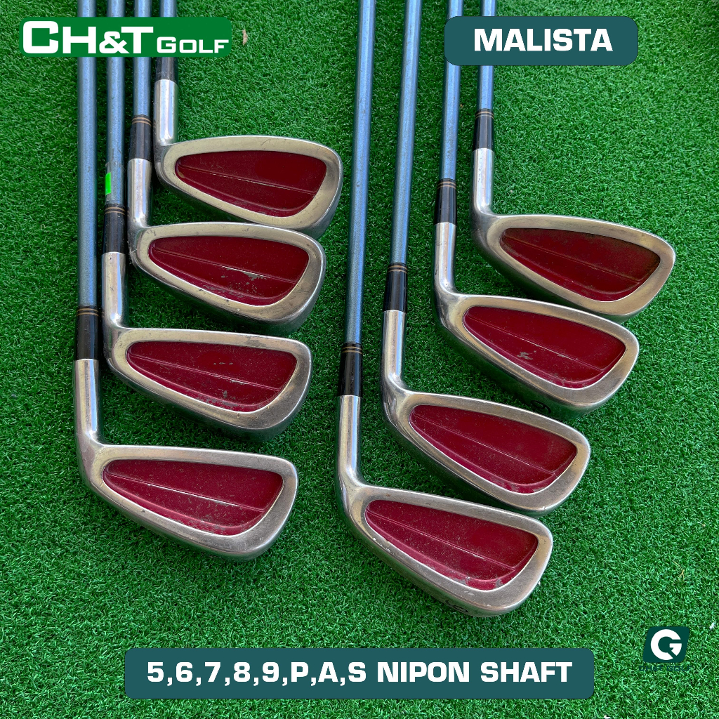 Bộ gậy golf sắt nam Malista 8 cây 5,6,7,8,9,P,A,S Shaft Nipon nguyên bản nhập khẩu nhật