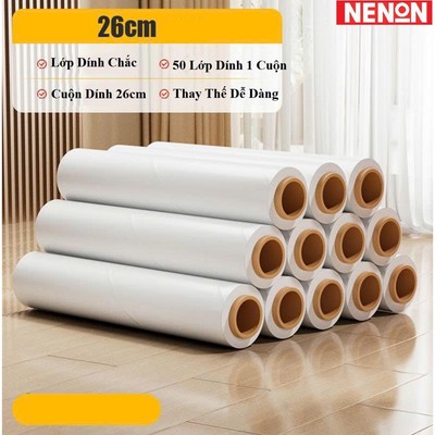 Lõi Lăn Thay Thế Cho Cây Lăn Bụi Đa Năng 26cm – 50 Lớp Dính Thay Thế Nhanh Chóng - OENON