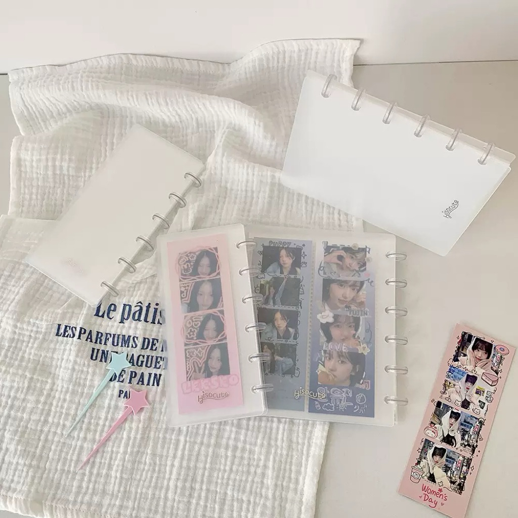 Photobooth Album A6 Trong Suốt Đựng Ảnh Photobooth 4 Ô Photocard Kpop Còng
