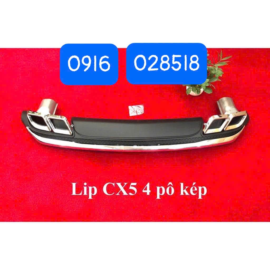 Líp pô theo xe Mazda Cx5 2018-2022, lippo Cx5 mẫu ống xả kép, Hàng OEM chắc chắn , bền bỉ