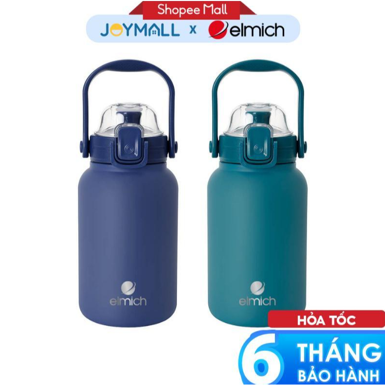 Bình giữ nhiệt inox 304 Elmich EL8373 1.2L, Hàng chính hãng,nắp mở 1 chạm,quai xách tiện lợi-JoyMall