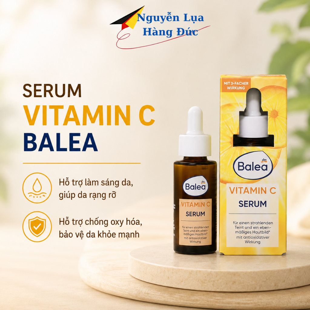 Serum BALEA Vitamin C giúp trắng da, giảm thâm