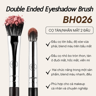 Cọ 2 Đầu Tán Bầu Mắt & Nhấn Chi Tiết Đầu Dẹt Đầu Nhọn BH COSMETICS Double Ended Eyeshadow Brush BH026