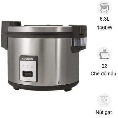 Nồi cơm nắp gài Cuckoo 6.3 lít CR-3555/BKSTVNCRCV - Hàng chính hãng bảo hành 24tháng