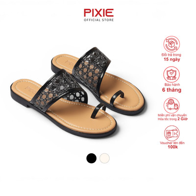 Dép Bệt Nữ Xỏ Ngón Quai Vải Lưới Thời Trang Pixie H469