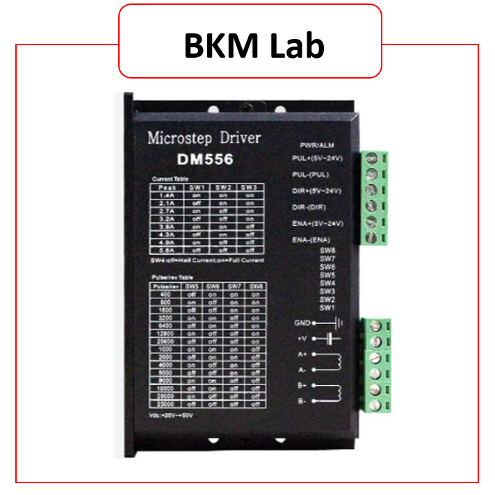 Driver DM556 5.6A 20-50V Điều Khiển Động Cơ Bước NEMA23 NEMA34 CNC Microstep Chạy Êm Chính Xác
