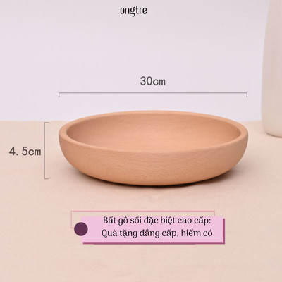 Bát Gỗ Nguyên Khối ONGTRE Cao Cấp - Bát Salad, Tô Gỗ Đựng Trái Cây, Quà Tặng, Ăn Healthy, Salad wood bowls