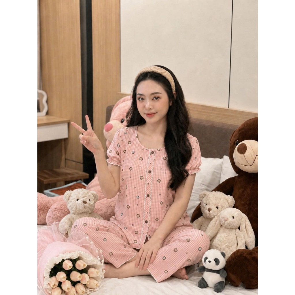 Bộ đồ cho mẹ bầu và sau sinh Mum's shop BCB159 siêu mát, dễ thương mẹ bầu diện hè thoải mái