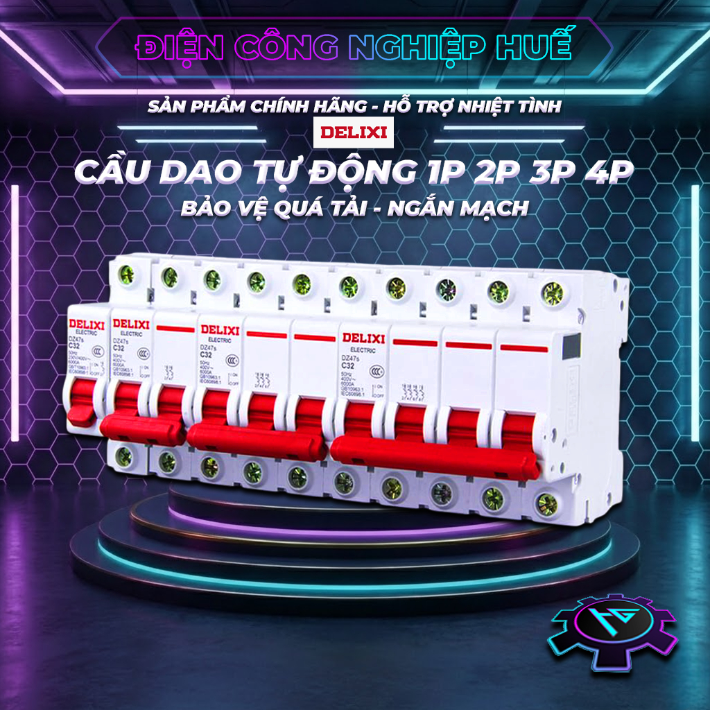 Cầu dao tự động MCB Delixi DZ47s - Bảo vệ quá tải & ngắn mạch