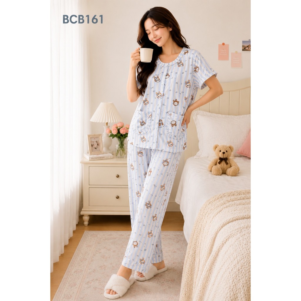 Bộ đồ cho mẹ bầu và sau sinh Mum's shop BCB161 siêu mát, dễ thương mẹ bầu diện hè thoải mái
