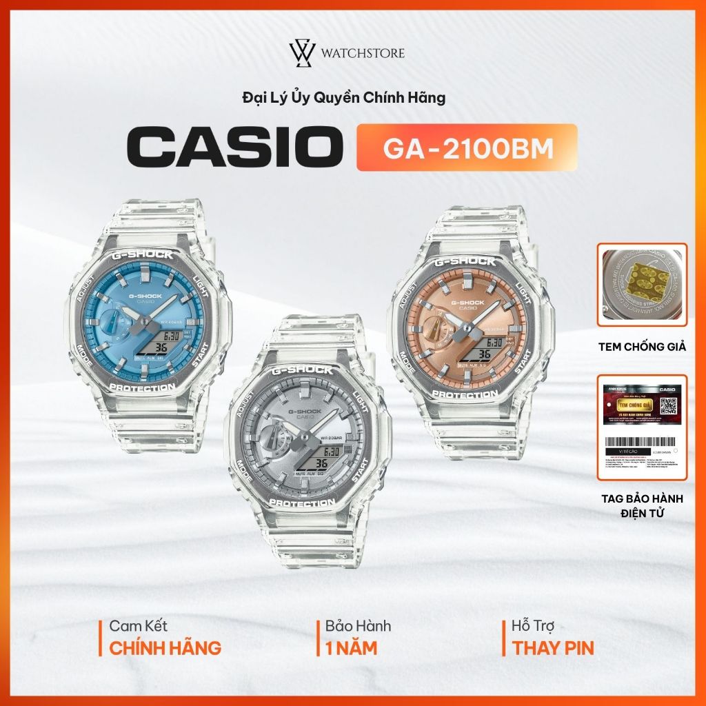 Đồng hồ Casio G-Shock GA-2100BM Size 45.4mm Vỏ Carbon Mặt kính khoáng Chính Hãng WatchStore