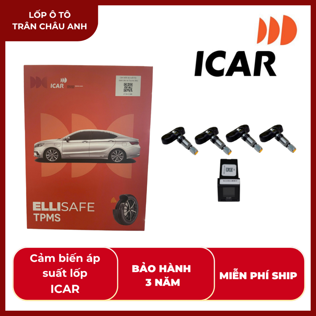 Cảm biến áp suất lốp ICAR gắn lỗ chờ | Icar C397, C398, C399 ... lắp xe honda, toyota, mitsubishi