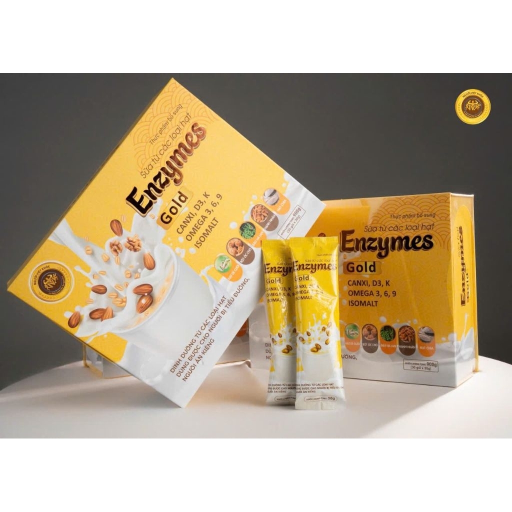 Sữa hạt, Enzymes, Canxi, D3, K2. Omega 3,6,9. Isomalt, dùng được cho người bị tiểu đường, người ăn k