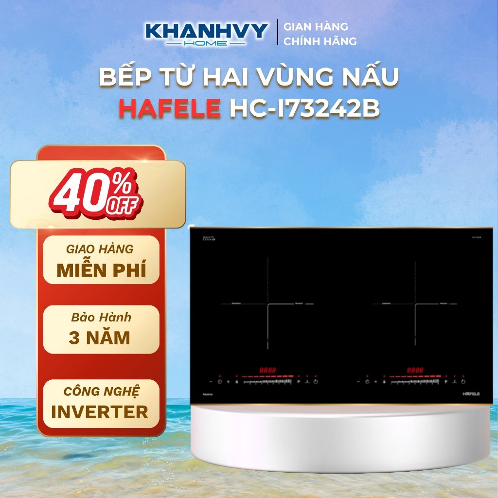 Bếp Từ Đôi Hafele HC-I73242B - Viền Hợp Kim Đồng - Kính Schott Ceran -Bảo Hành 3 Năm | Khánh Vy Home