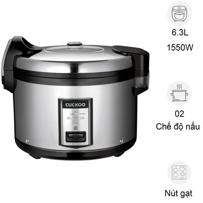 Nồi cơm công nghiệp nắp gài Cuckoo 6.3 lít CR-3521/BKSTVNCV - Hàng chính hãng bảo hành 24 tháng