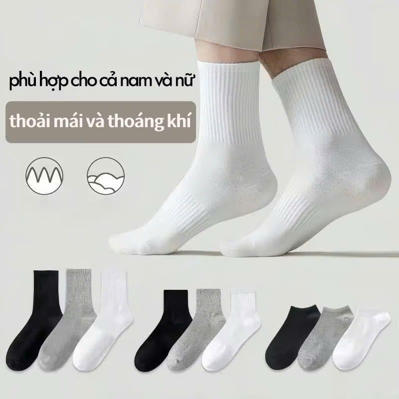 [QUÀ TẶNG KHÔNG BÁN] Tất Nam Cổ Cao 7cm Dệt Kim Cao Cấp Co Giãn 4 Chiều Thoáng Khí Thấm Hút Mồ Hôi Khử Mùi Tốt