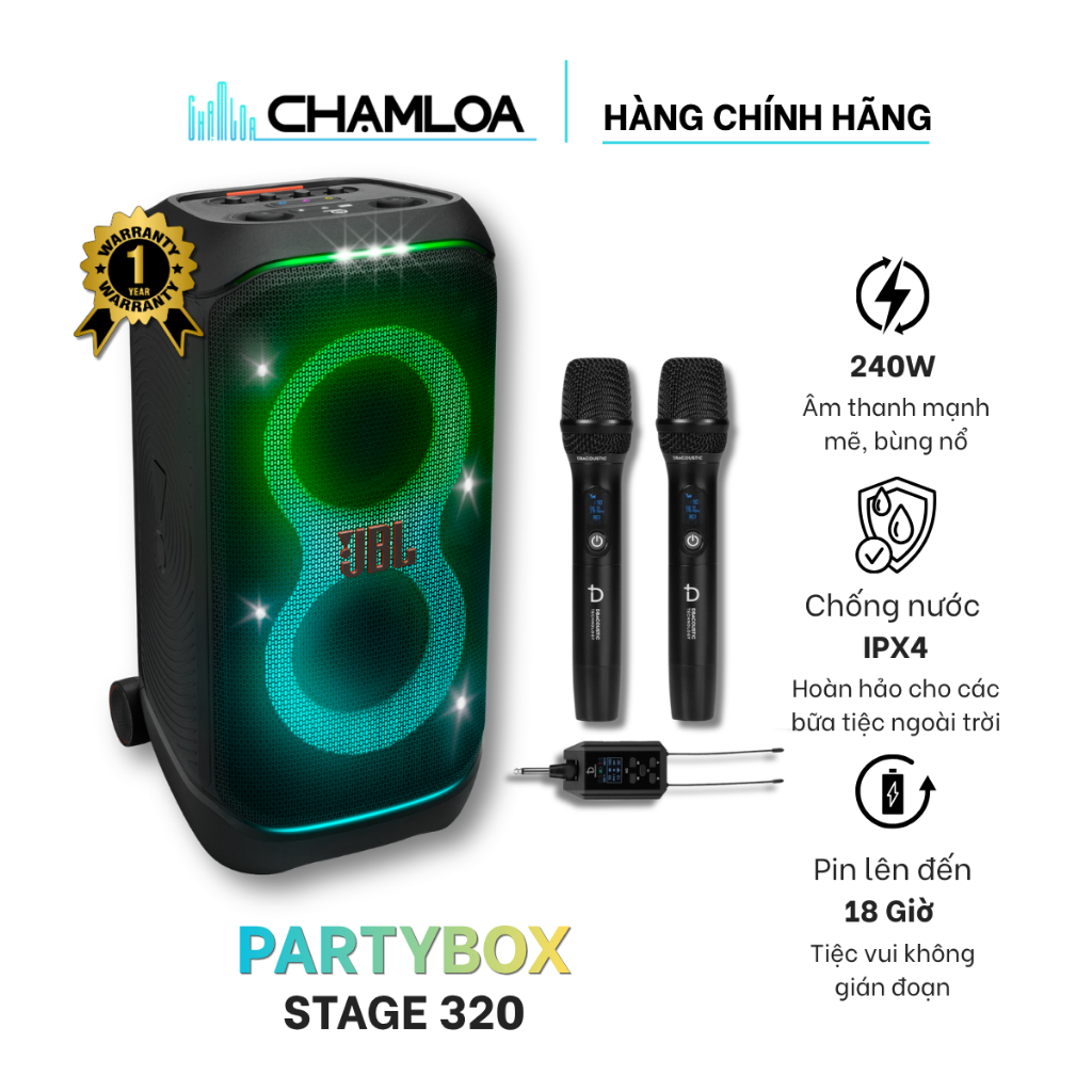 Loa JBL Partybox Stage 320 - Hàng Chính Hãng PGI - Bảo Hành 12 tháng