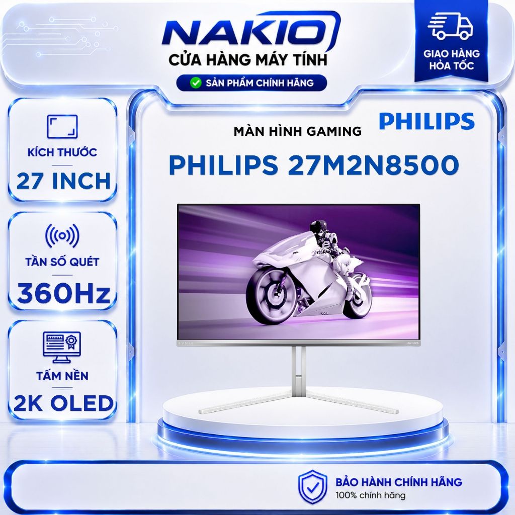 Màn Hình 2K OLED Philips 27M2N8500/01 (27 inch/QHD/QD-OLED/360Hz/0.03ms/Trắng)