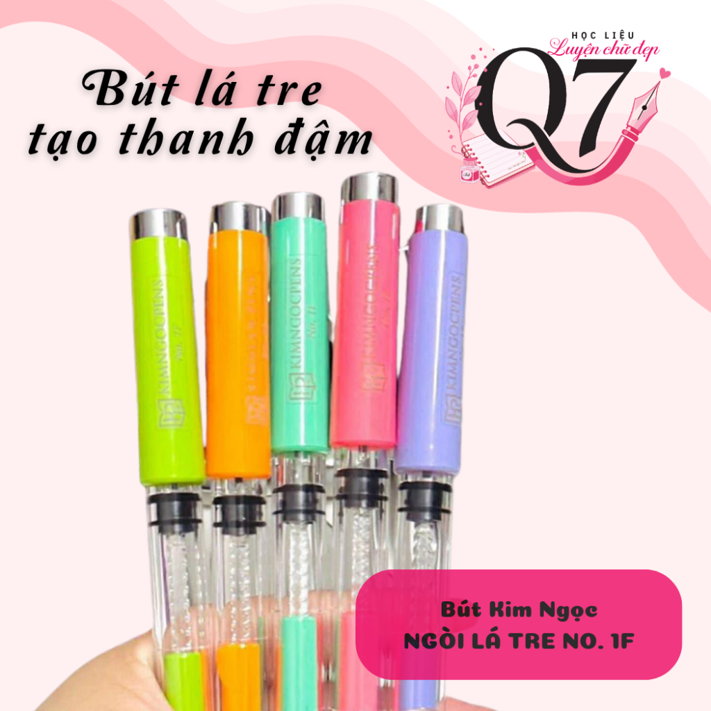 BÚT KIM NGỌC NO.1F – NO.2F – NO.4F NGÒI LÁ TRE | TẠO NÉT THANH ĐẬM ĐẸP MẮT