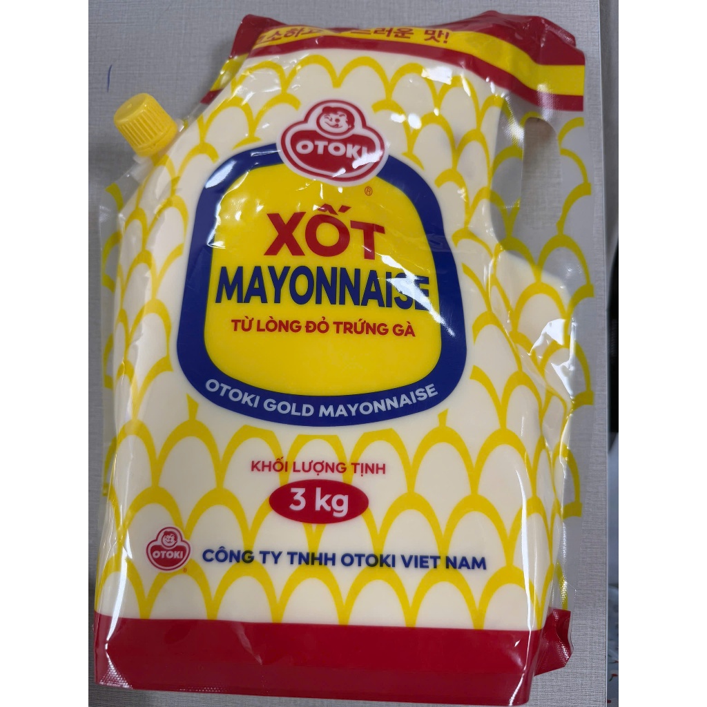 Xốt Mayonnaise Ottogi Hàn Quốc 3KG 오뚜기 마요네즈 – Sốt Mayonnaise Dùng Cho Salad, Kimbap, Bánh Mì