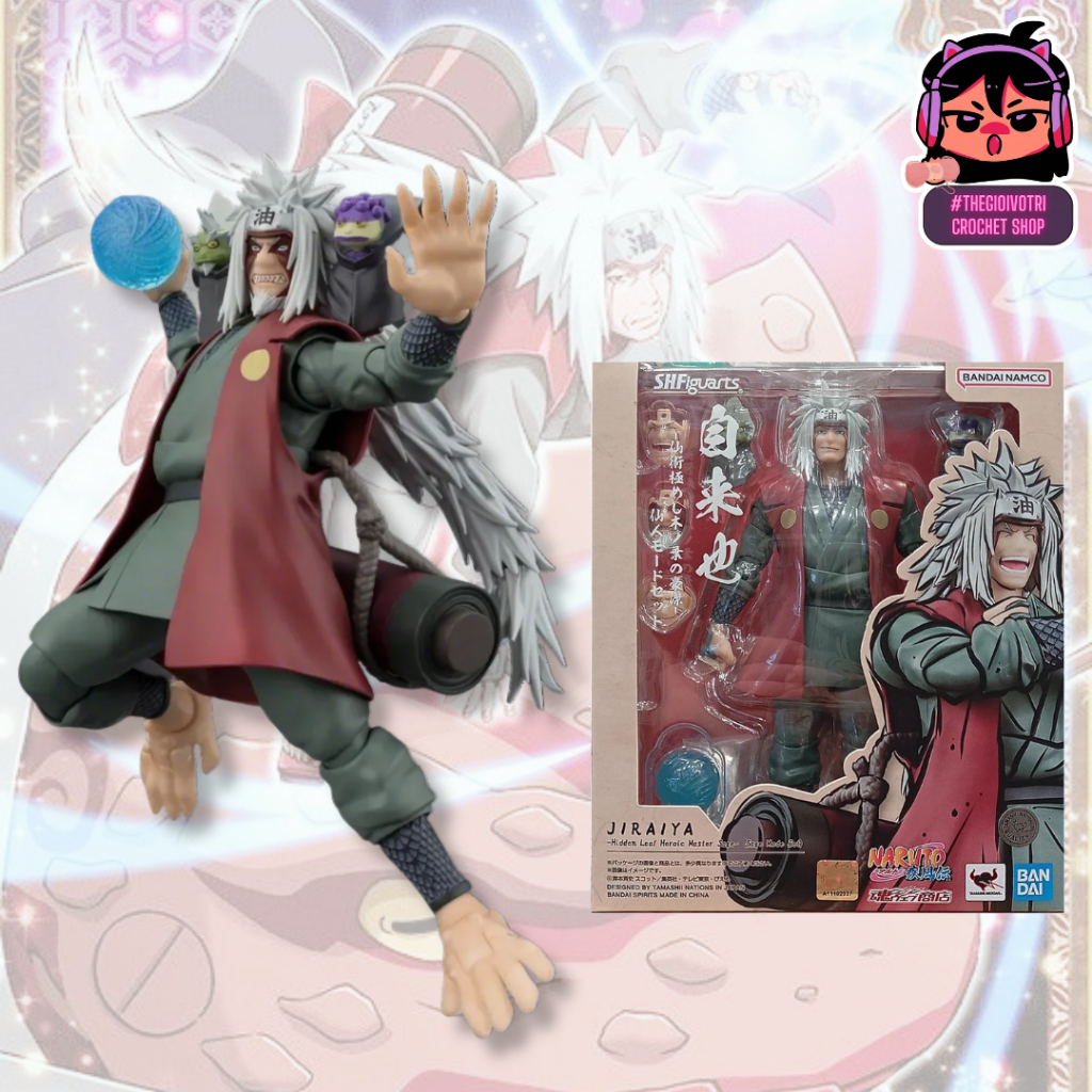 SHF BANDAI (AUTHENTIC) HIGH QUALITY ACTION FIGURE "JIRAIYA (SAGE MODE) - NARUTO" (2ND - FULLBOX)