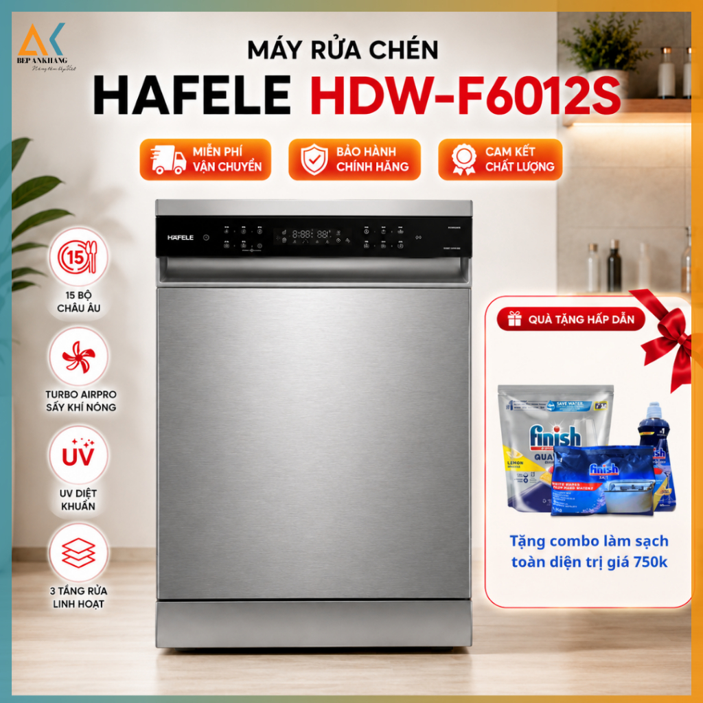 [ Chính Hãng ] Máy rửa chén Hafele giá ưu đãi - HDW-F6012S (535.29.671)/ HDW-F602EB (538.21.360)/ HD
