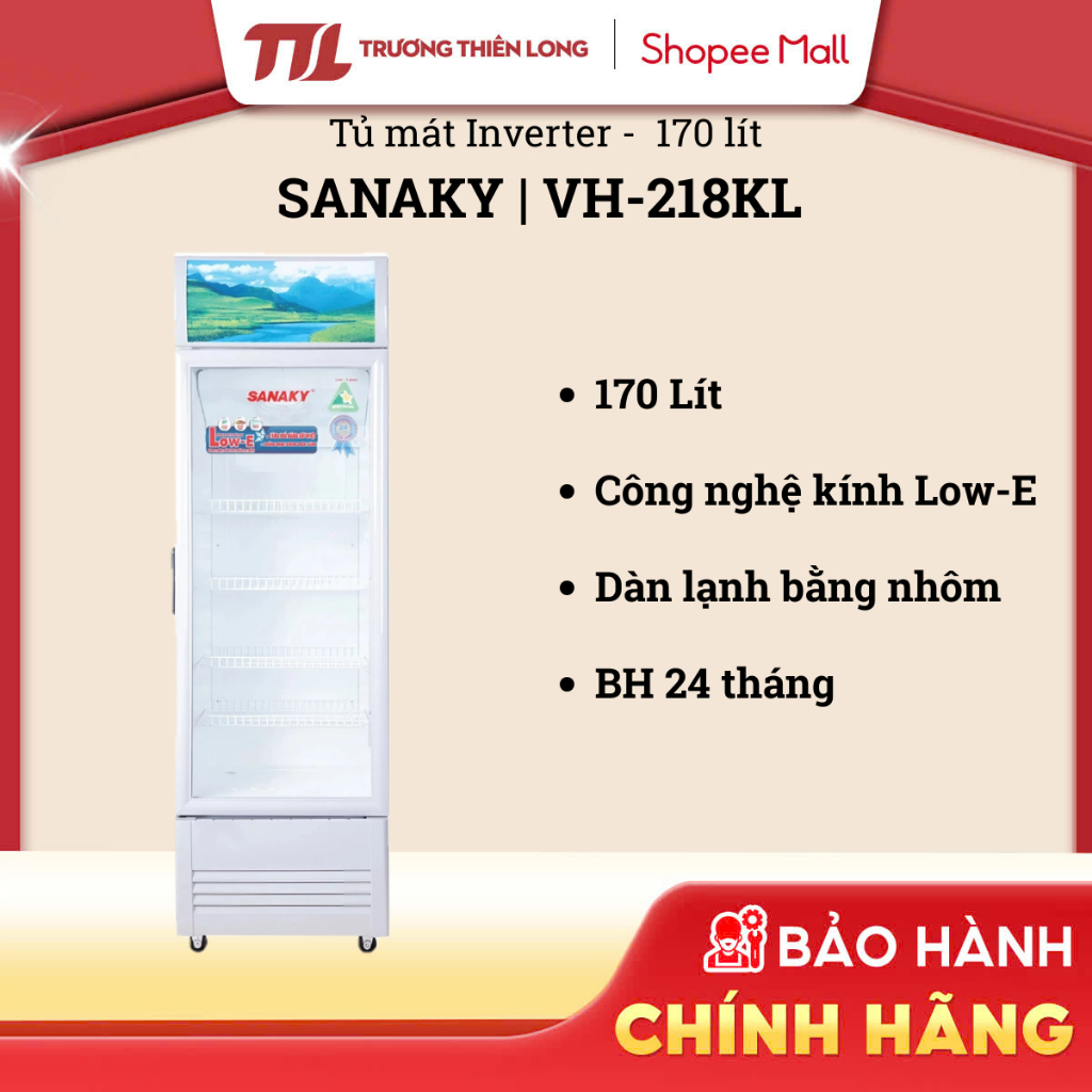 VH-218KL - Tủ Mát Sanaky 170 Lít VH-218KL [TOÀN QUỐC]