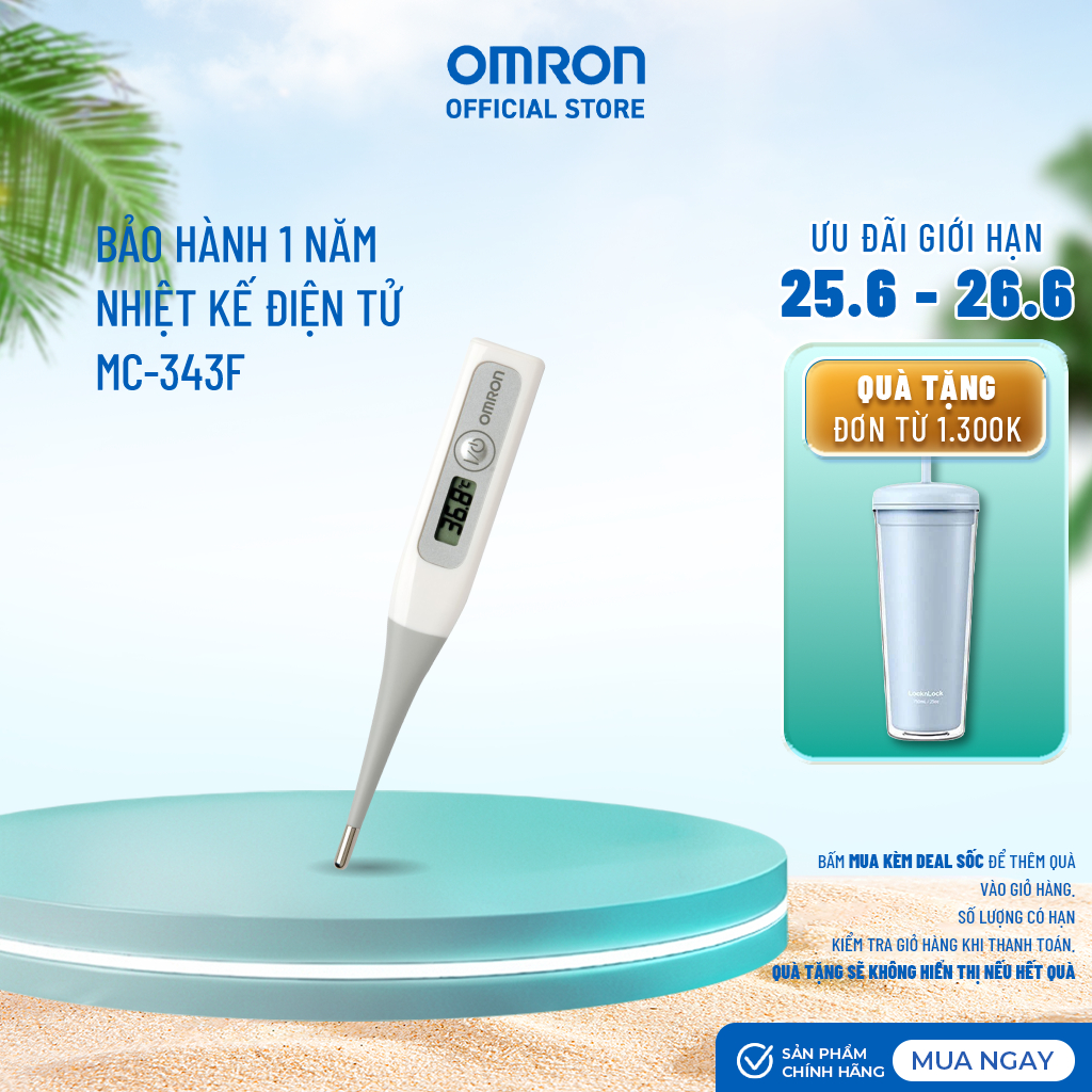 Bảo hành 1 Năm - Nhiệt kế điện tử Omron MC-343F