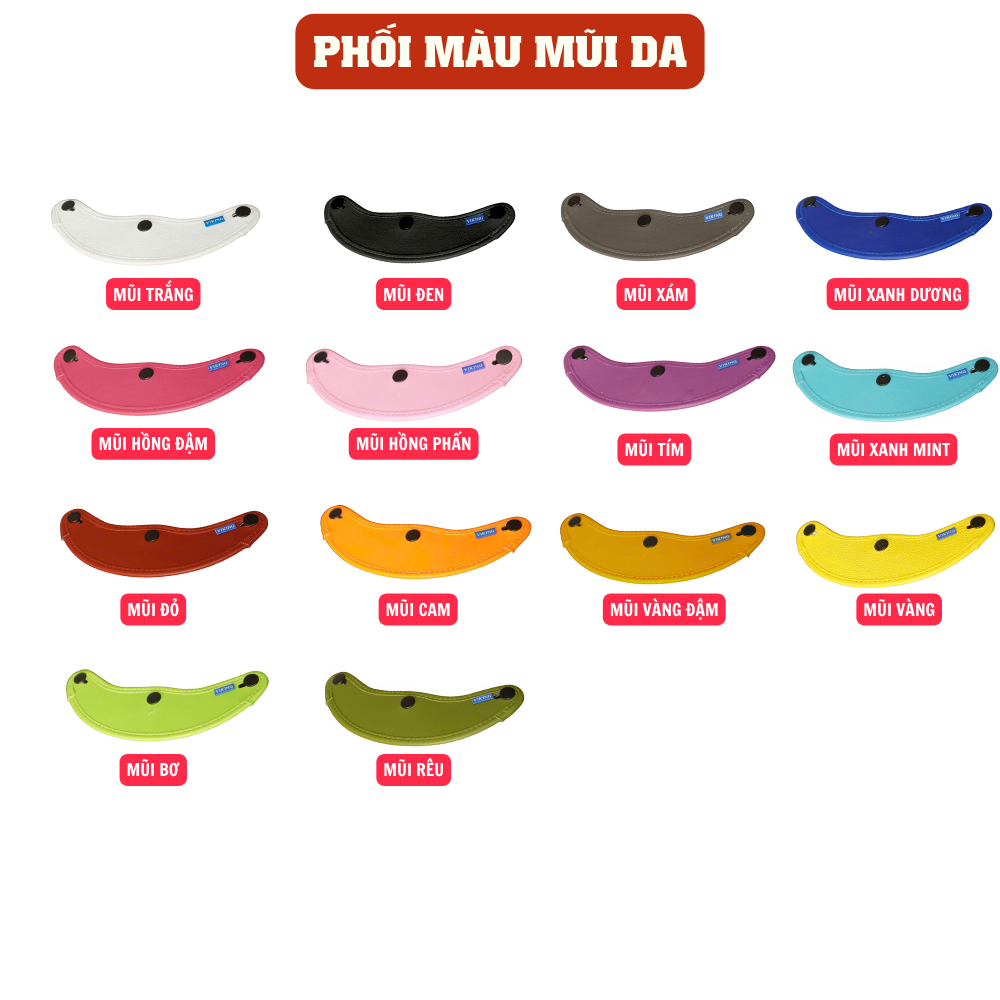 Mũi da gắn nón bảo hiểm, lưỡi trai gắn mũ bảo hiểm VIKING COLOR