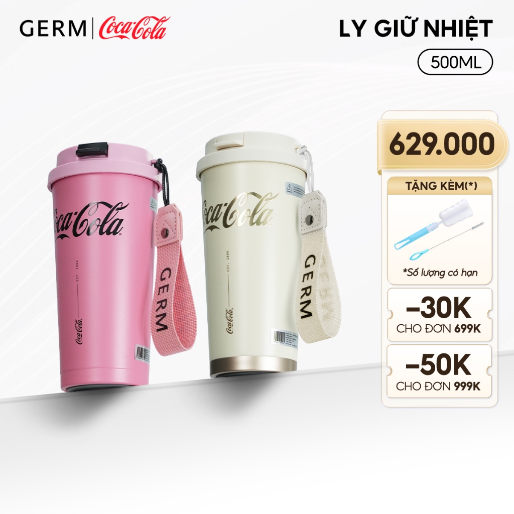 Ly Giữ Nhiệt Inox 316 Nguyên Khối GERM Coca-Cola 500ml - GE-CK22AW-B15/GE-CK23AW-B81