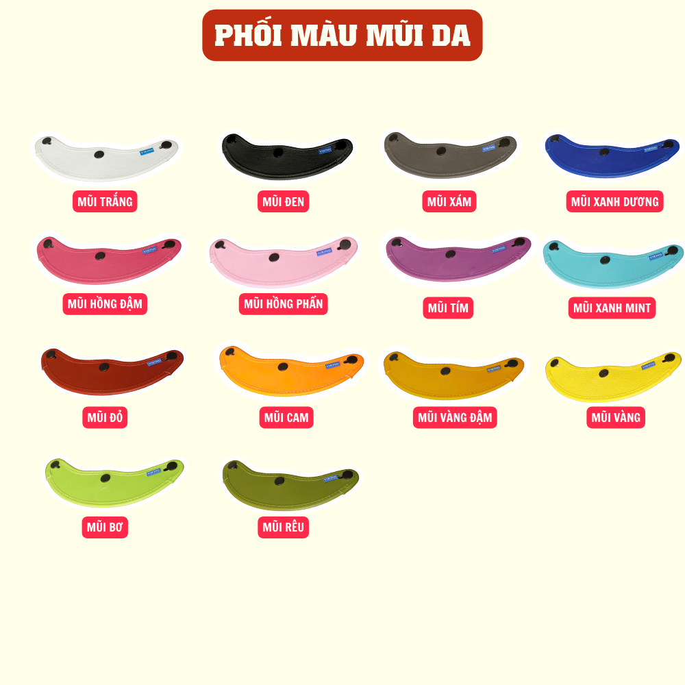 Mũi da gắn nón bảo hiểm, lưỡi trai gắn mũ bảo hiểm VIKING COLOR