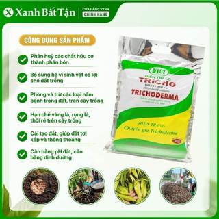 Trichoderma điền trang dt02, men ủ phân bón, rác nhà bếp, chế phẩm trừ nấm bệnh, xanh bất tận