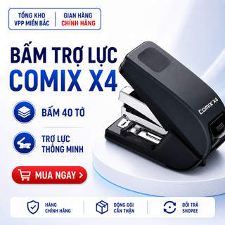 [Bấm 40 tờ]Bấm trợ lực Comix x4, Giảm 40% lực bấm- Ghim 24/6 & 26/6