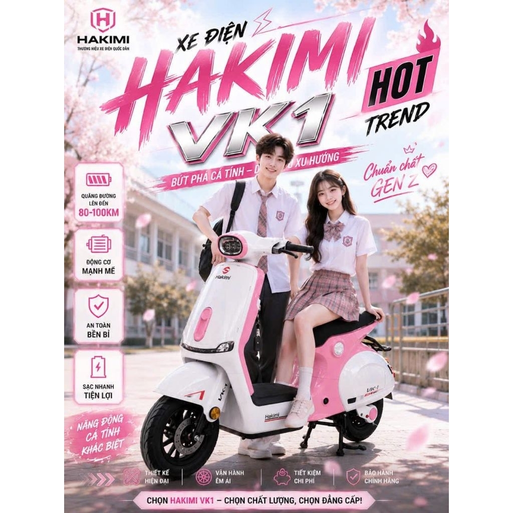 XE ĐIỆN 2 BÁNH HAKIMI VK - 1