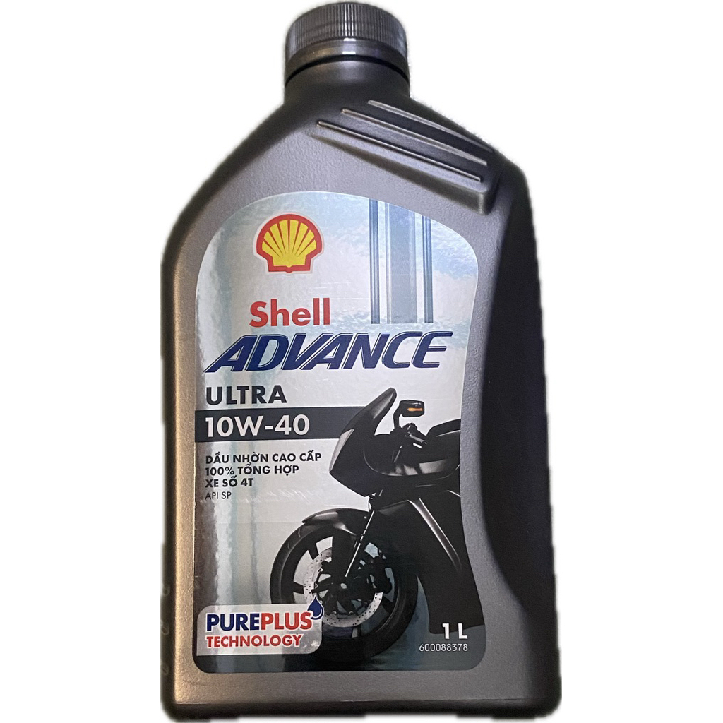 Nhớt 1L Shell Advance Ultra 10W40, tổng hợp 100% (sx tại VN)