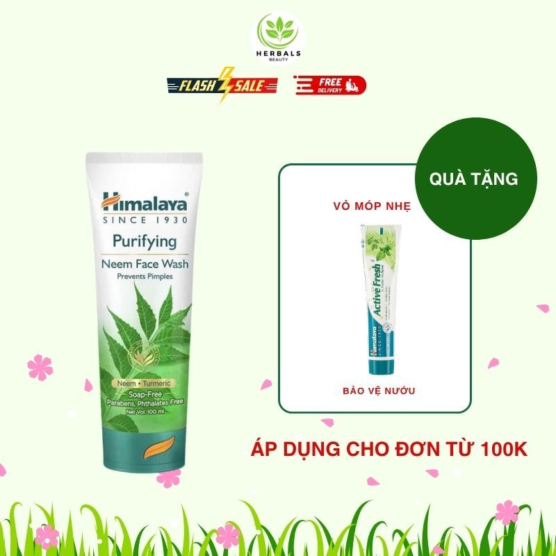 [MỚI] Sữa rửa mặt giảm mụn mờ thâm Himalaya Purifying Neem Face Wash 100ml