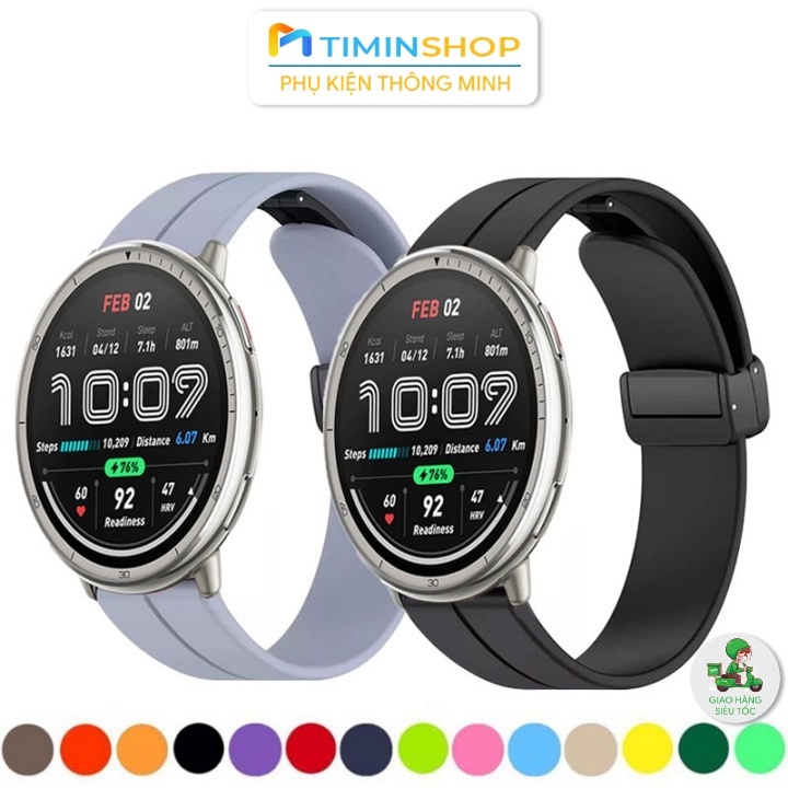 Dây cho Amazfit Active 2/ Active 3 Premium/ Active Max - chất Silicone (DKB)